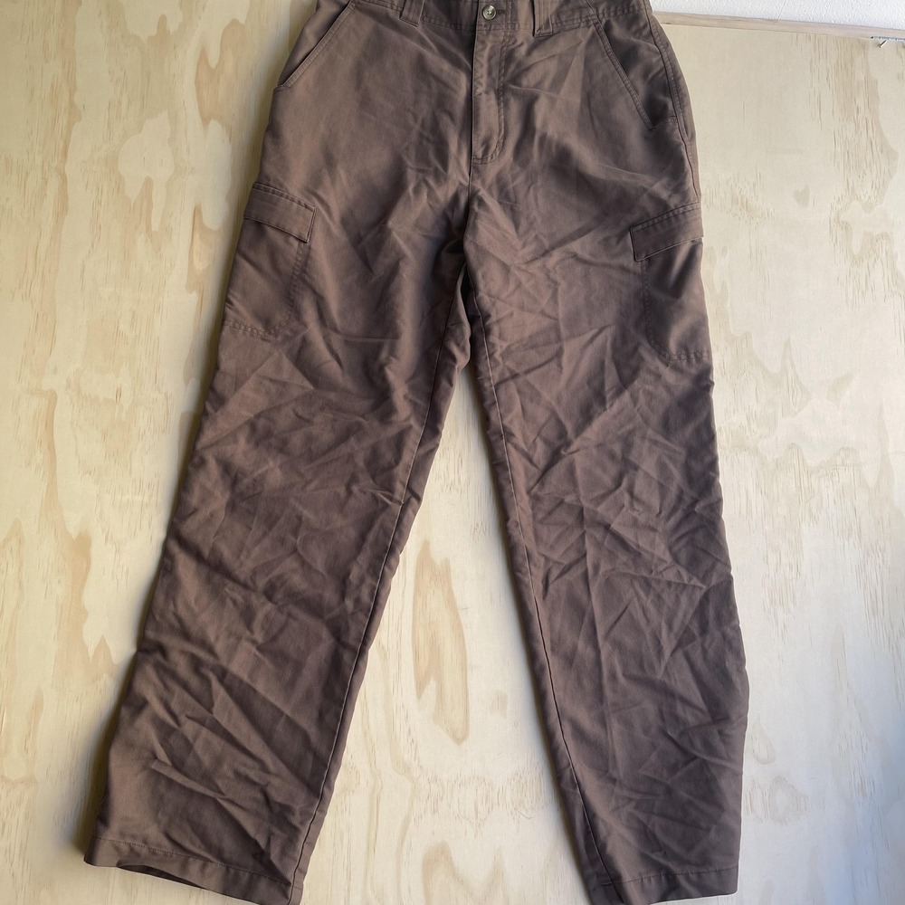 Columbia XCO Cargo Pants Mens Medium Brown Elastic Waist Workwear Outdoor Hiking
